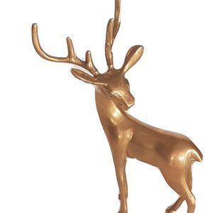 Vintage Solid Brass Deer Figurine Miniatures Stag